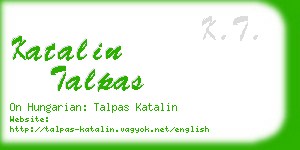 katalin talpas business card